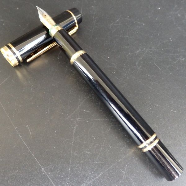 １円スタート 激レア WATERMAN ウォーターマン 万年筆 ペン先18K 750 ブラック ゴールド 10-3 41884_画像1