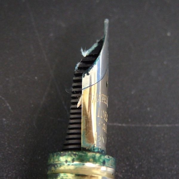 １円スタート 激レア WATERMAN ウォーターマン 万年筆 ペン先18K 750 ブラック ゴールド 10-3 41884_画像5