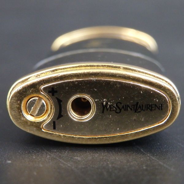 １円スタート 激レア Yves Saint Laurent イヴサンローラン YSL ローラー ガスライター ブラック ゴールド 10-2 41896_画像6