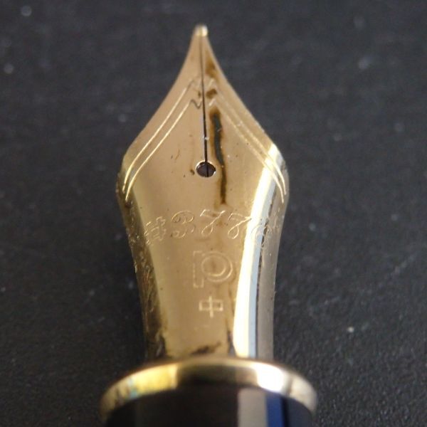 １円スタート 激レア PLATINUM プラチナ 万年筆 #3776 ブラック ゴールド 12-2 41894_画像4
