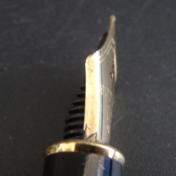 １円スタート 激レア PLATINUM プラチナ 万年筆 #3776 ブラック ゴールド 12-2 41894_画像6