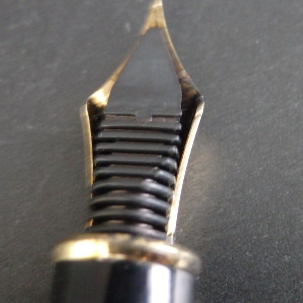 １円スタート 激レア PLATINUM プラチナ 万年筆 #3776 ブラック ゴールド 12-2 41894_画像7