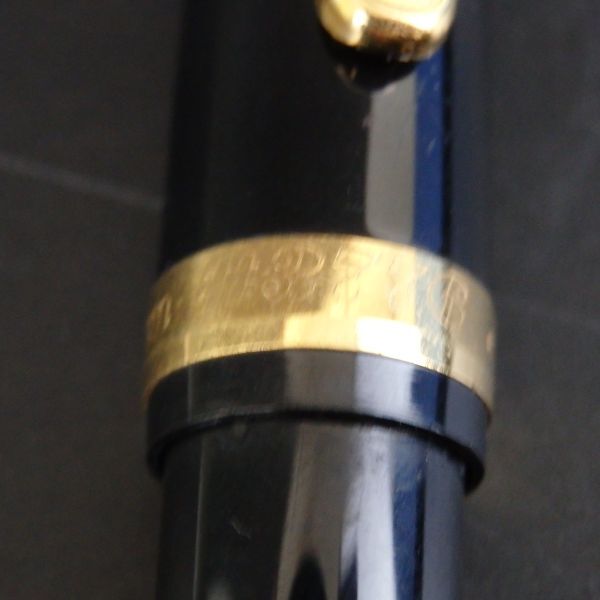 １円スタート 激レア PLATINUM プラチナ 万年筆 #3776 ブラック ゴールド 12-2 41894_画像9