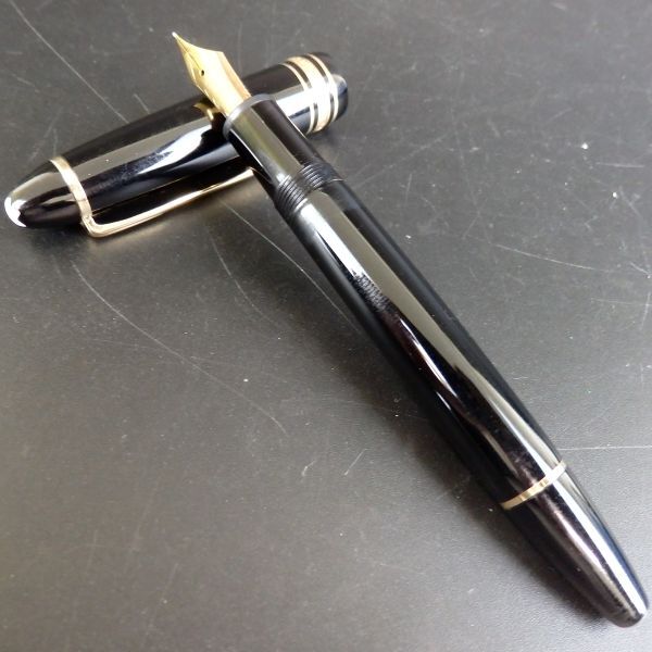 １円スタート 激レア MONRBLANC モンブラン マイスターシュテュック No.146 万年筆 ペン先14K 4810 ゴールド ブラック 11-3 41893_画像1