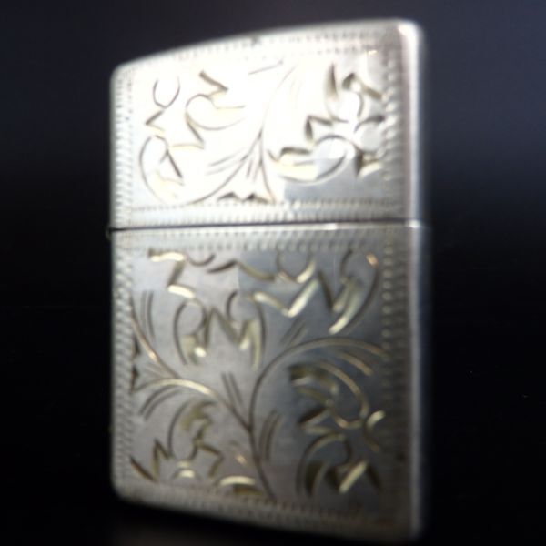 １円スタート 激レア Zippo ジッポ STARＲＩＮＧ スターリング オイルライター シルバー 12-3 41891_画像2
