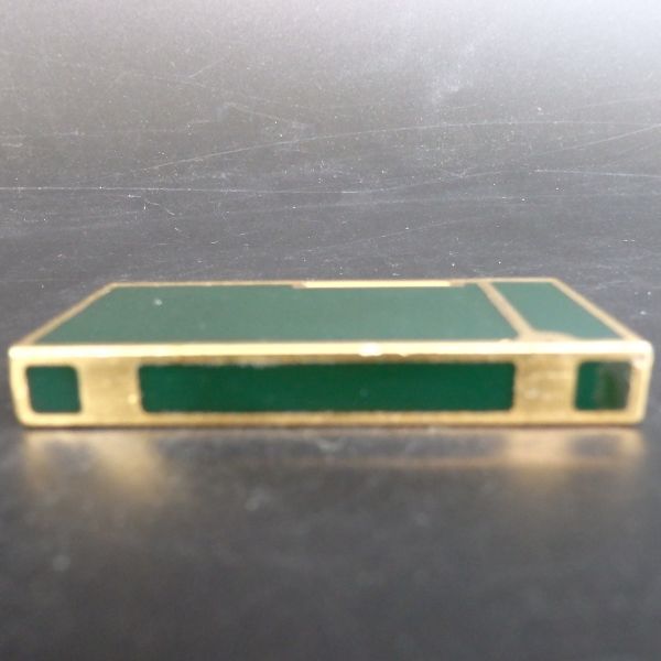 1円スタート 激レア CARAN d'ACHE カランダッシュ ローラー ガスライター グリーン ゴールド 10-4 41888_画像3