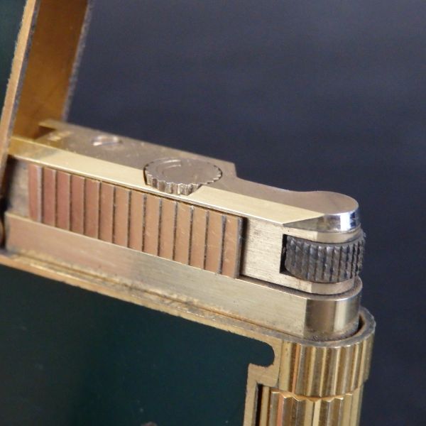 1円スタート 激レア CARAN d'ACHE カランダッシュ ローラー ガスライター グリーン ゴールド 10-4 41888_画像8