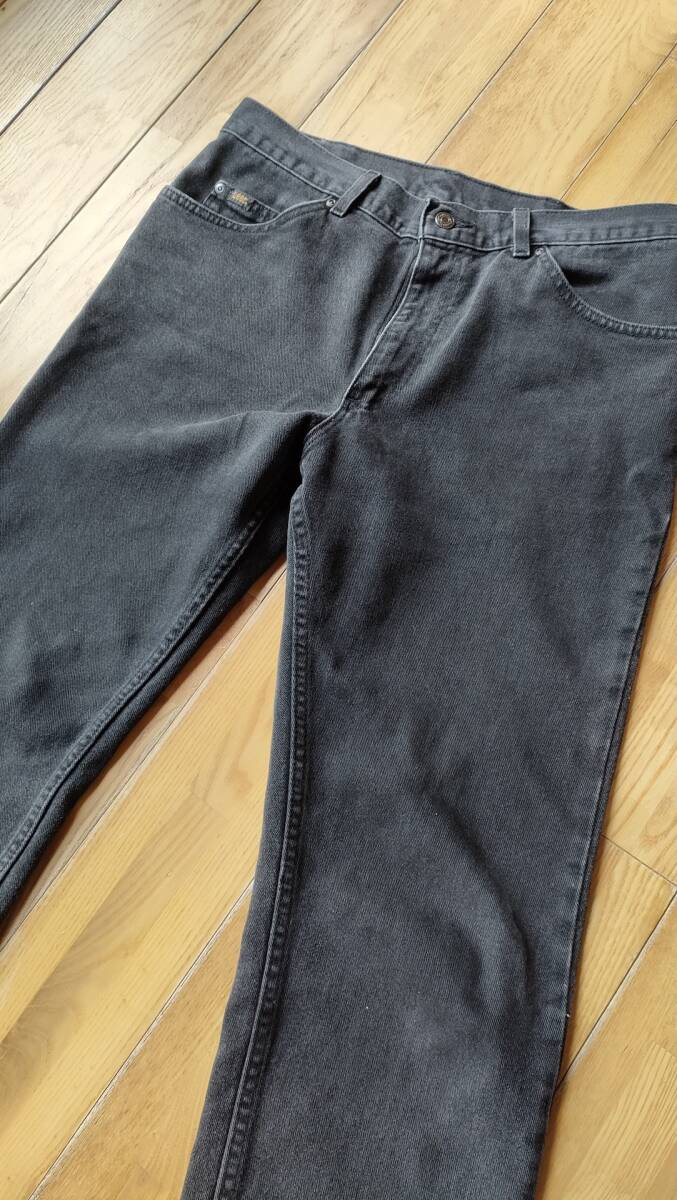 希少 90’sLee ブラックデニム ストレートデニム USA製 34×30 リー LEVISの画像3