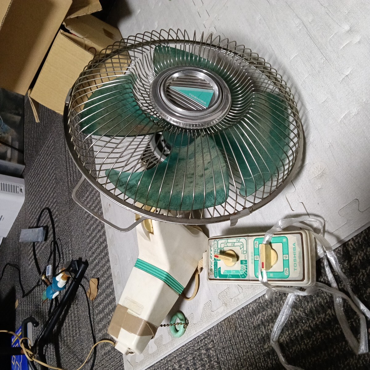 TOSHIBA Toshiba вентилятор F-453G 4 крыльев retro орнамент античный редкий редкость зеленый перо Showa Retro retro вентилятор TOSHIBA Toshiba вентилятор F-453G 4 крыльев retro орнамент античный редкий редкость зеленый перо Showa Retro retro вентилятор