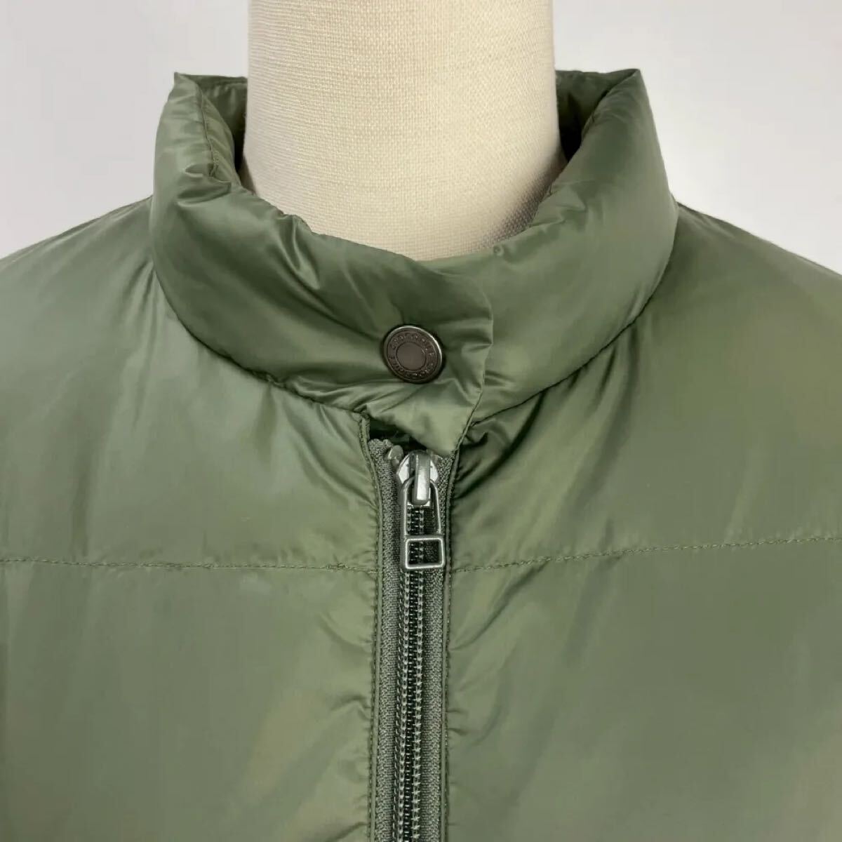 Crocodile 中綿ロングジャケット レディース カーキ 軽量防寒 あったかアウター 体型カバー Lサイズ クロコダイル_画像6