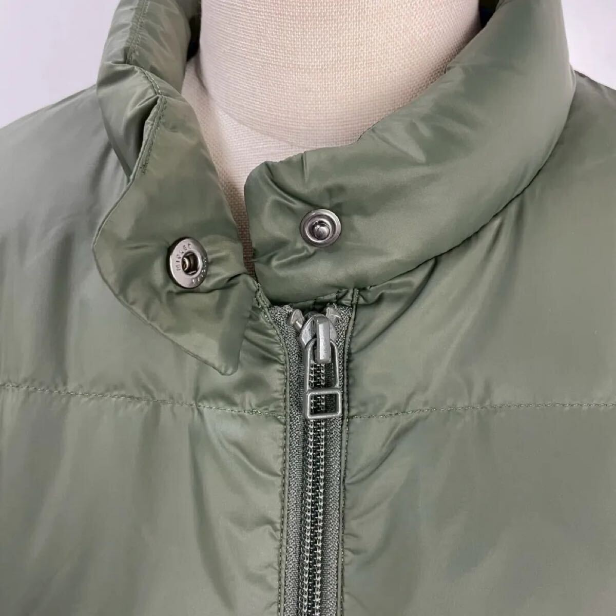 Crocodile 中綿ロングジャケット レディース カーキ 軽量防寒 あったかアウター 体型カバー Lサイズ クロコダイル_画像7