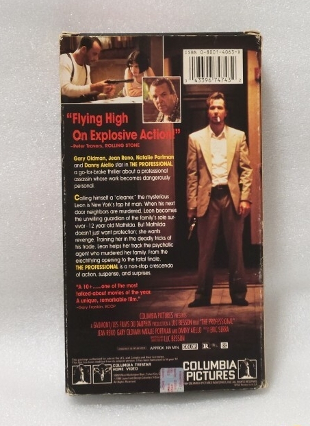 Professional [VHS] Jean Reno Gary Oldman 　英語版 [Import] ビデオ 109min VHS レオン 輸入版　ビンテージ　動作確認済み_画像2