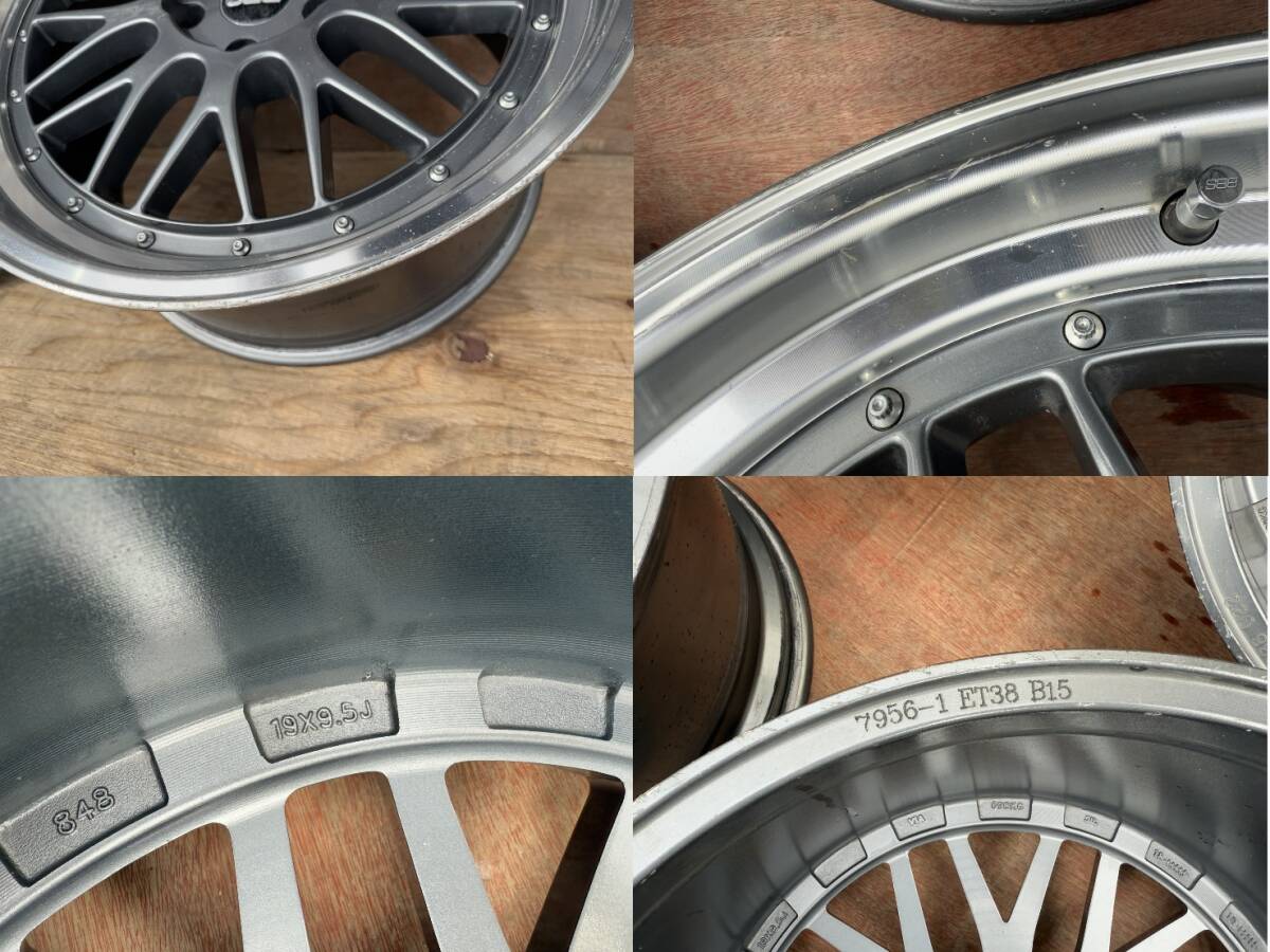 BBS風　LM風　メッシュホイール　19インチ　9.5J　+38　PCD114.3　5穴　クラウン　アリスト　マークX　カムリ　ソアラ　JZX100_画像6