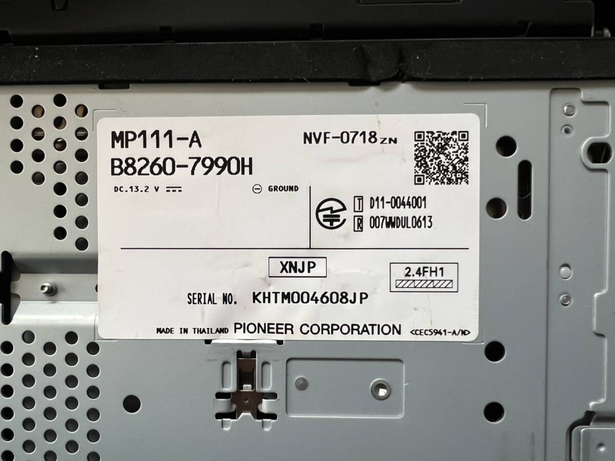 日産純正　メモリーナビ　MP111-A　ワンセグ　TV　CD　SD　Bluetooth　マイク　動作確認済_画像10