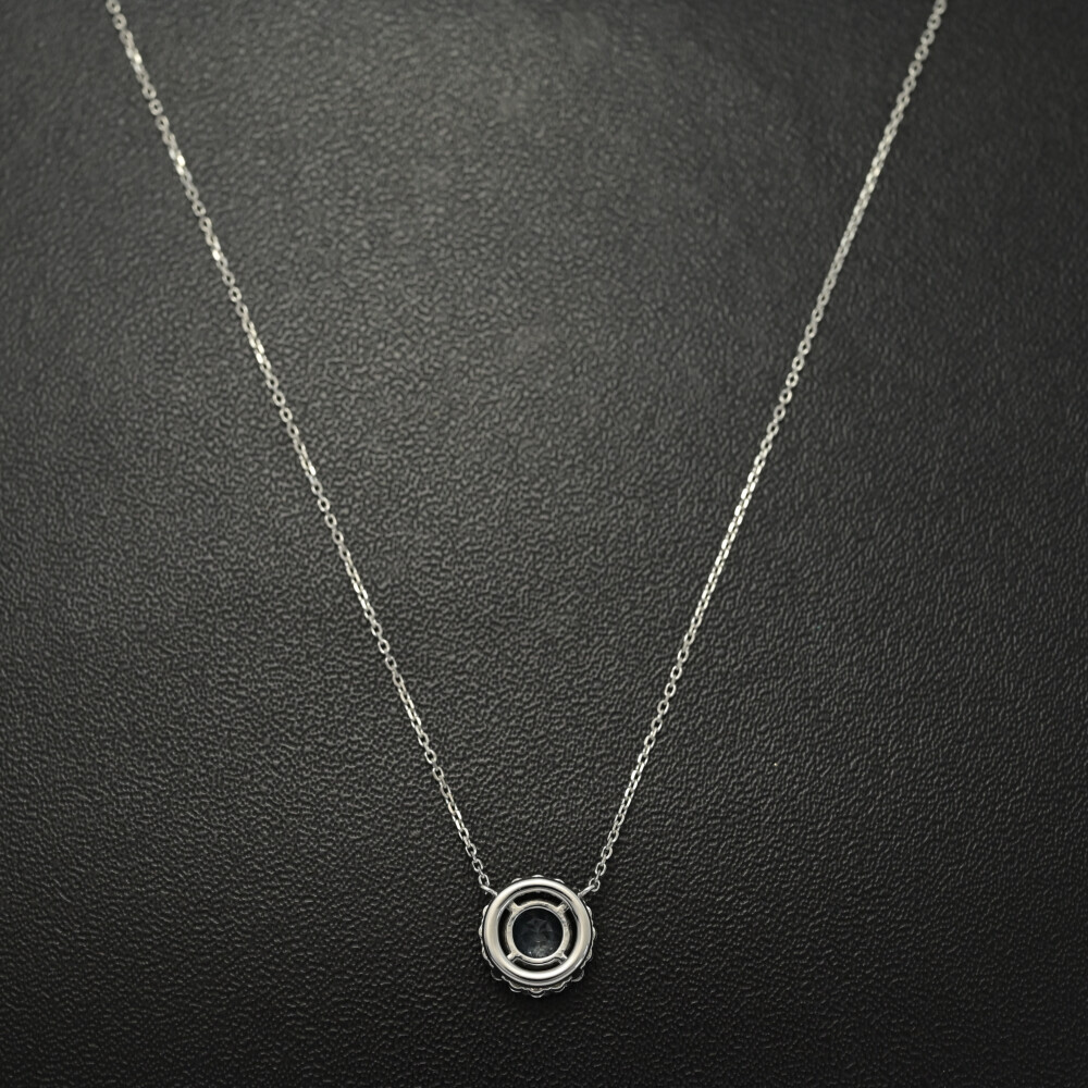 4℃ ヨンドシー アクアマリン（アクワマリン）・ダイヤモンドネックレス・ペンダント/Pt850-3.0g/プラチナ/翌日配送可■595650_画像6