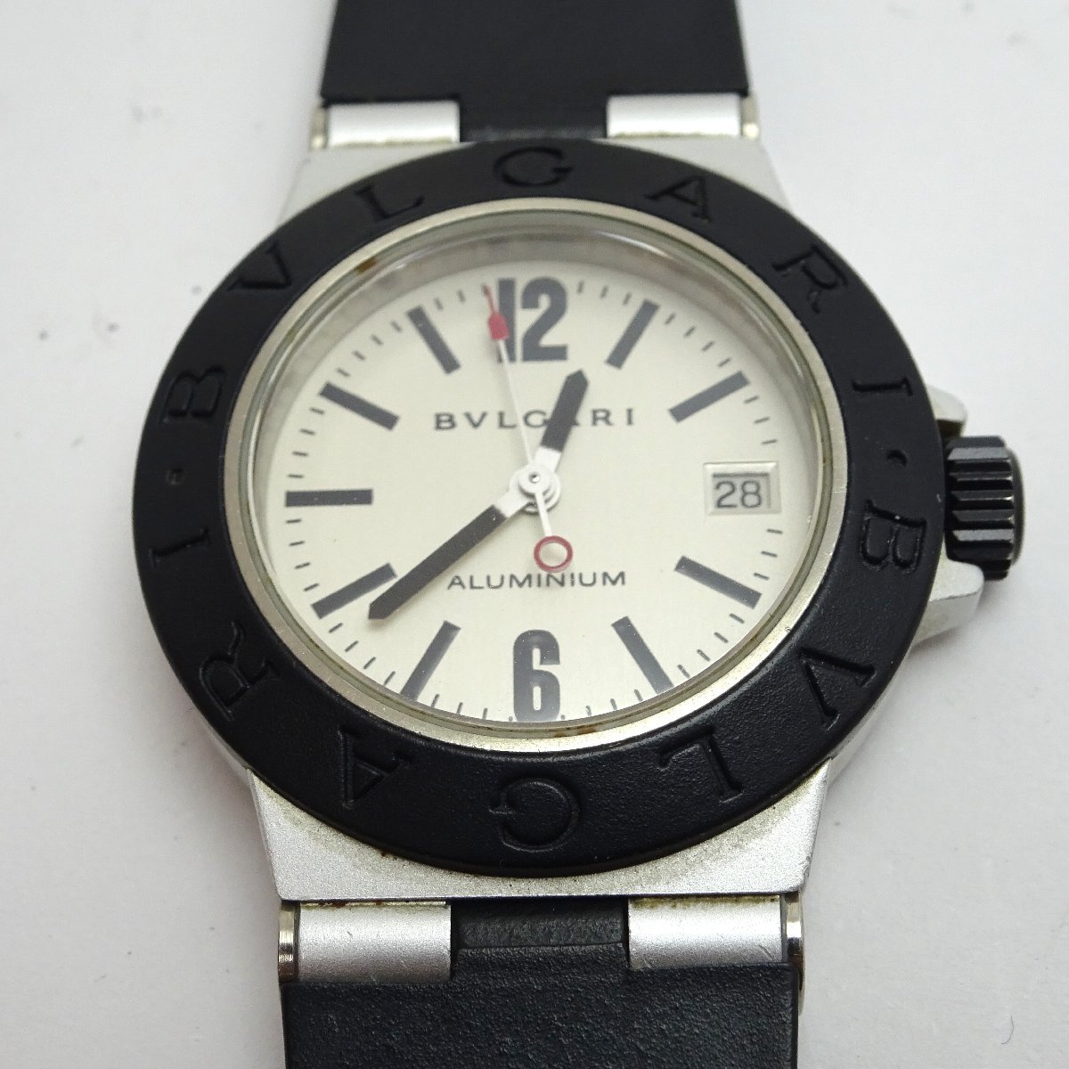 1円開始◆稼働◆ ブルガリ AL29TA シルバー クオーツ ユニセックス 腕時計 AC710_画像1