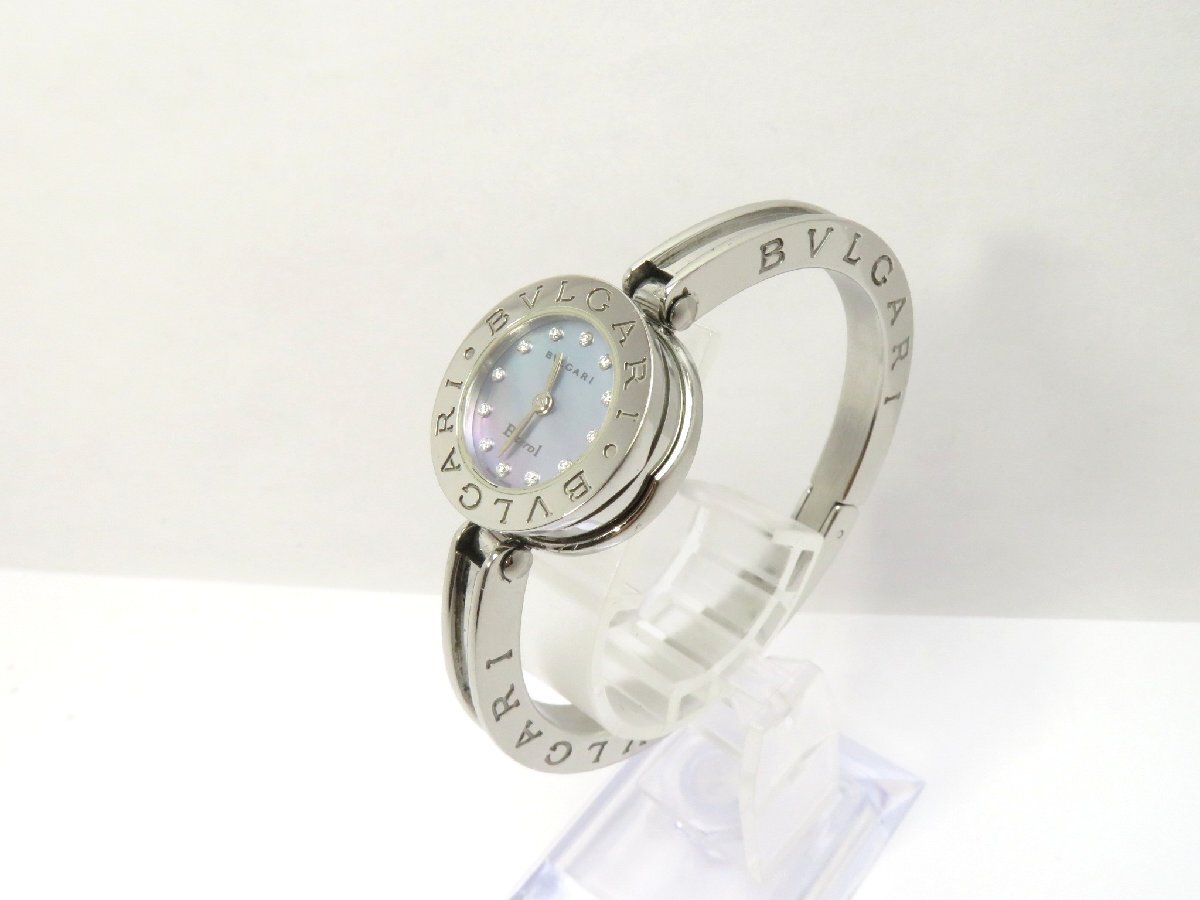 1円開始◆稼働◆ ブルガリ BZ22S B-ZERO1 ブルーシェル クオーツ レディース 腕時計 AC878_画像2