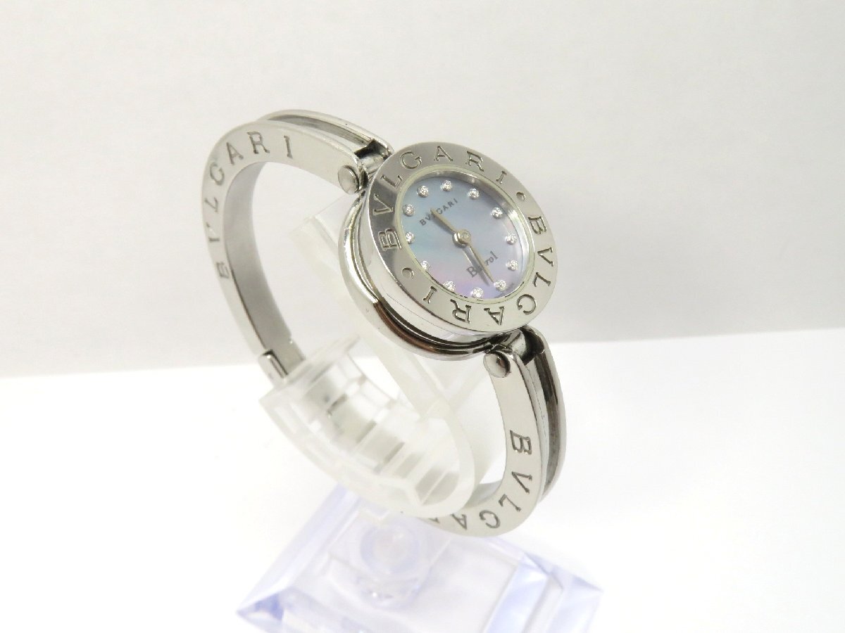 1円開始◆稼働◆ ブルガリ BZ22S B-ZERO1 ブルーシェル クオーツ レディース 腕時計 AC878_画像3