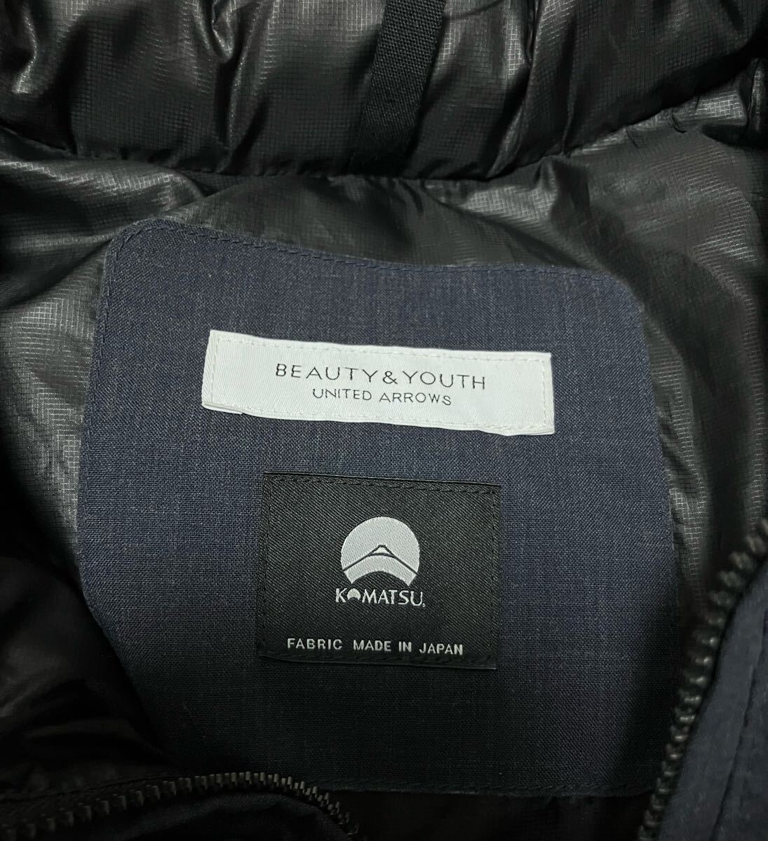 BEAUTY&YOUTH UNITED ARROWSビューティ&ユースユナイテッドアローズ小松マテーレのダウンベスト Sサイズ 送料無料_画像3