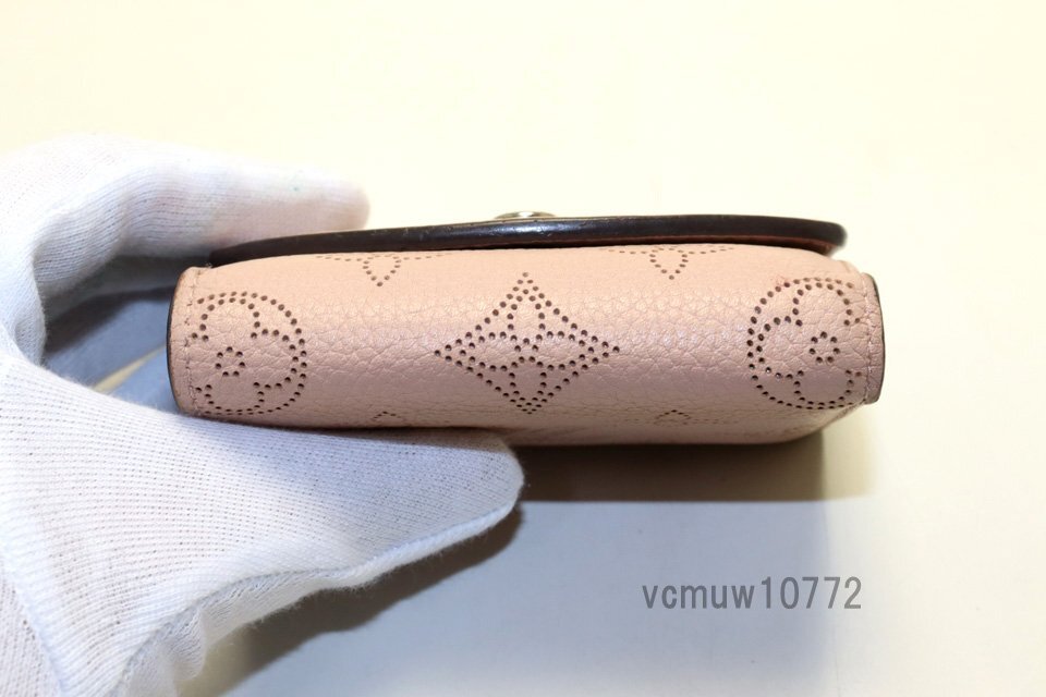 近年モデル希少美中古■LOUIS VUITTON マヒナ ポルトフォイユイリスXS レザー 3つ折り財布 ルイヴィトン■1030kr233-1D_画像3