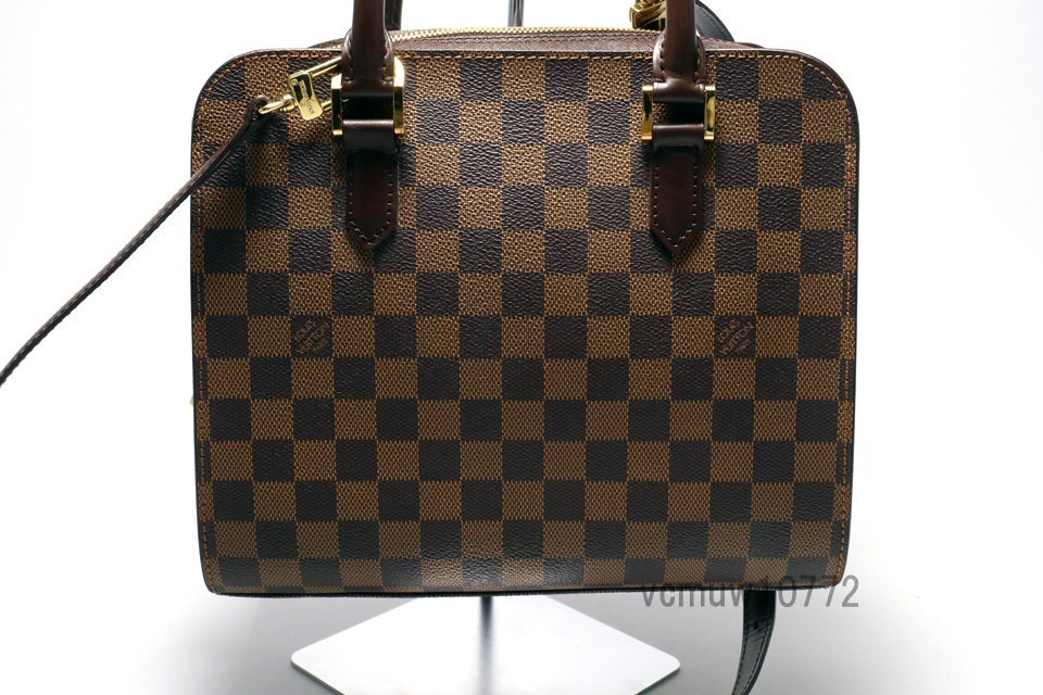 ■LOUIS VUITTON ダミエ トリアナ レザー 2way ハンドバッグ ルイヴィトン■1120ah26450_画像2