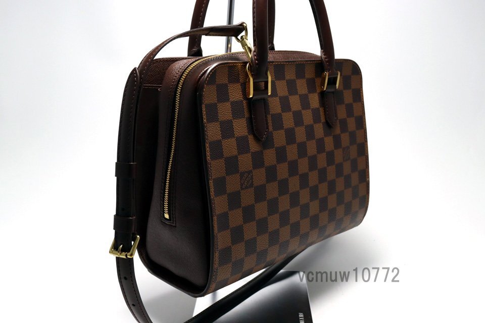 ■LOUIS VUITTON ダミエ トリアナ レザー 2way ハンドバッグ ルイヴィトン■1120ah26450_画像4