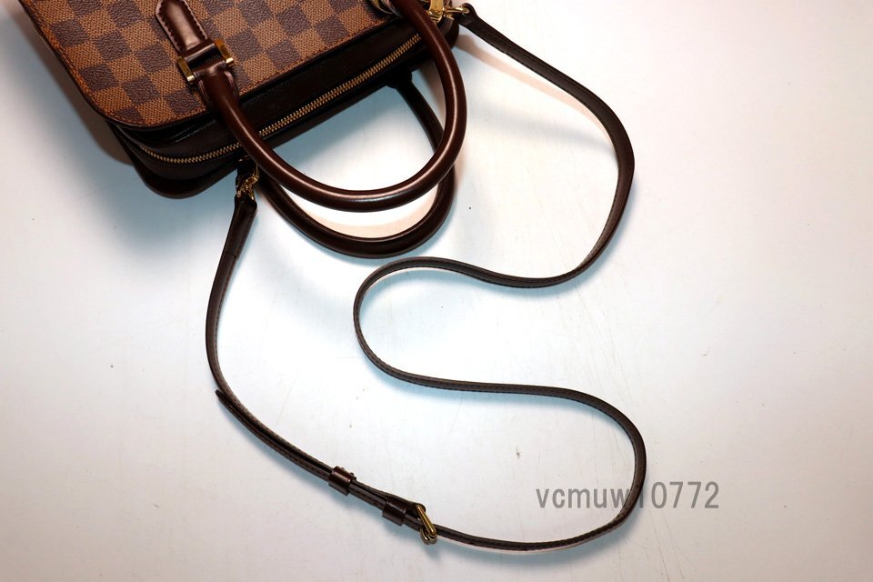 ■LOUIS VUITTON ダミエ トリアナ レザー 2way ハンドバッグ ルイヴィトン■1120ah26450_画像6