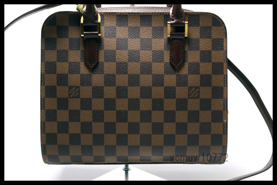 ■LOUIS VUITTON ダミエ トリアナ レザー 2way ハンドバッグ ルイヴィトン■1120ah26450_画像1