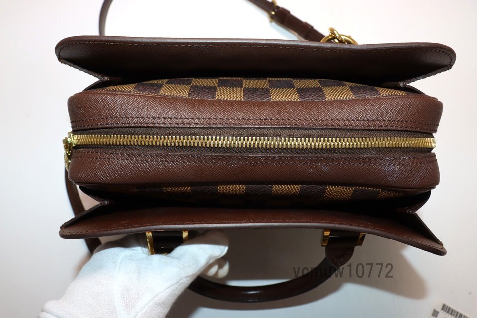 ■LOUIS VUITTON ダミエ トリアナ レザー 2way ハンドバッグ ルイヴィトン■1120ah26450_画像9