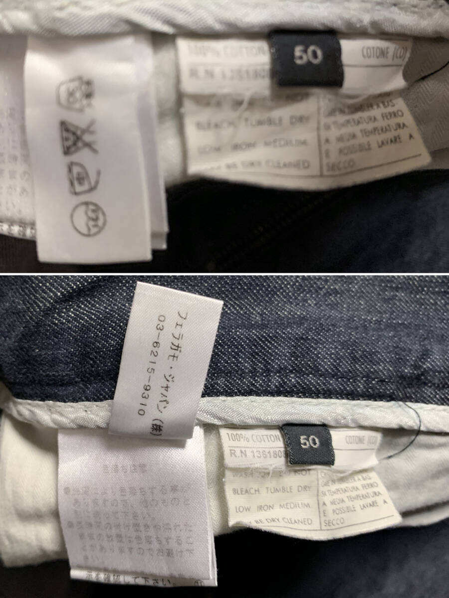 50[Salvatore Ferragamol Denim ] Salvatore Ferragamo оттенок черного джинсы брюки низ 