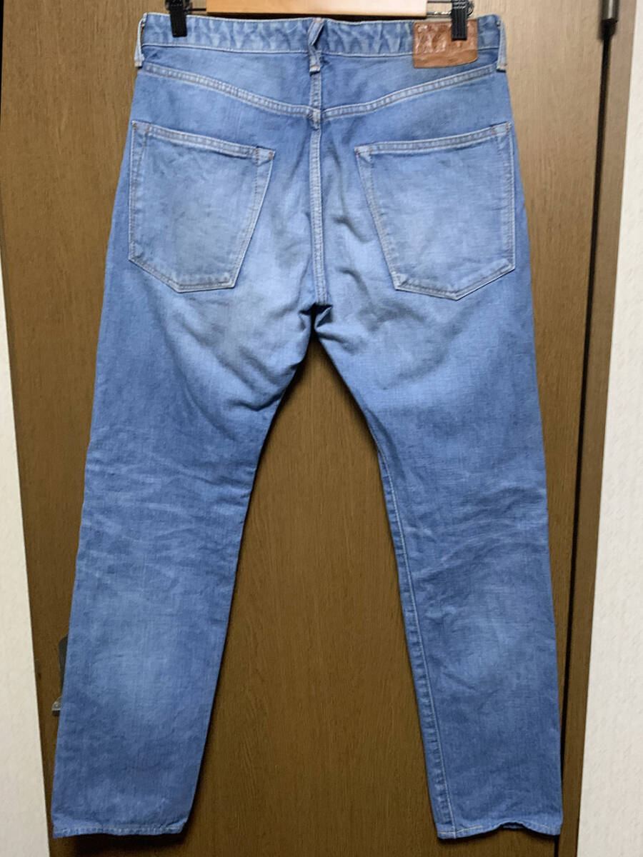 W32(L76cm)【KATO' GRANDMA MAMA DAUGHTER｜デニム】カトー ライトブルー 加工 ジーンズ 赤耳_画像3