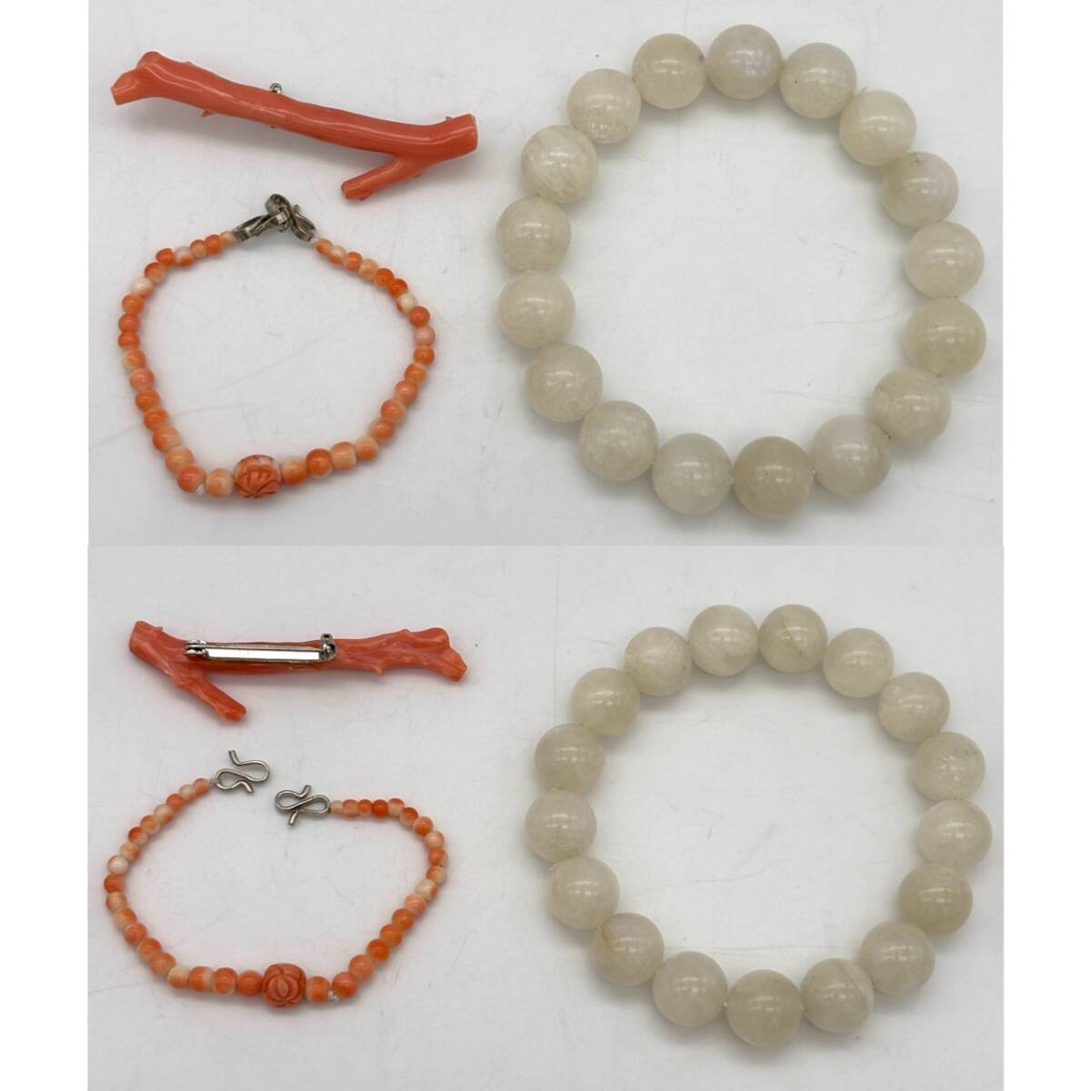 TY2794■アクセサリー まとめ Silver シルバー パール 真珠 ヴェネツィアン・ガラス 石系 サンゴ 珊瑚 琥珀 ネックレス 1円スタート_画像8