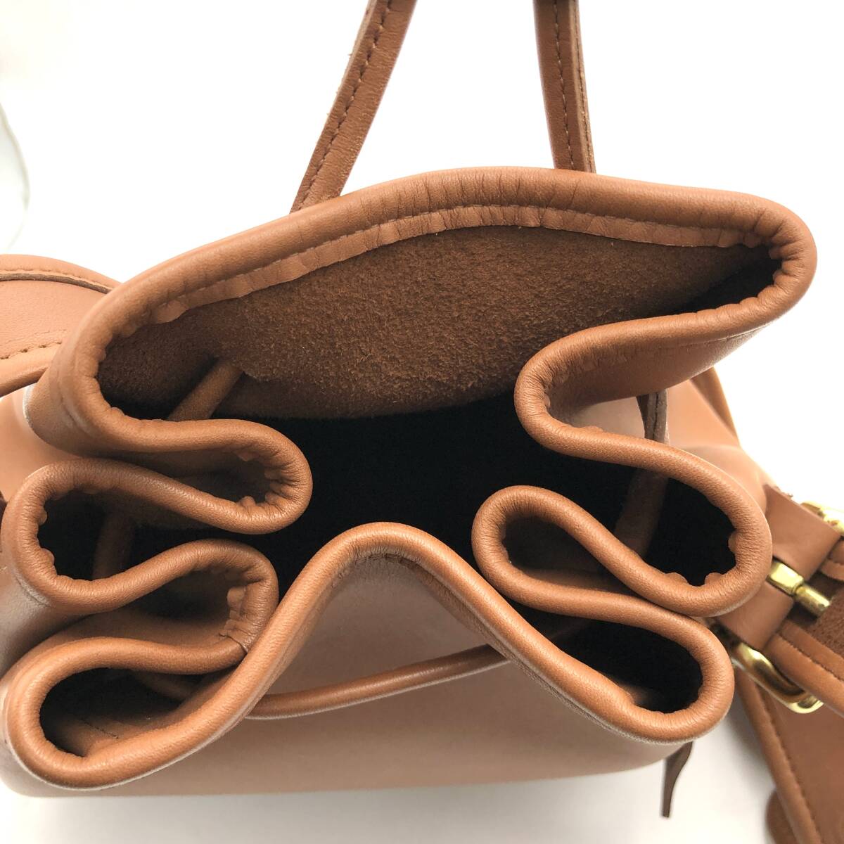 TY2824■COACH コーチ レザー ショルダーバッグ 巾着型 肩掛け 斜め掛け ブラウン オールドコーチ OLD COACH レディース_画像6