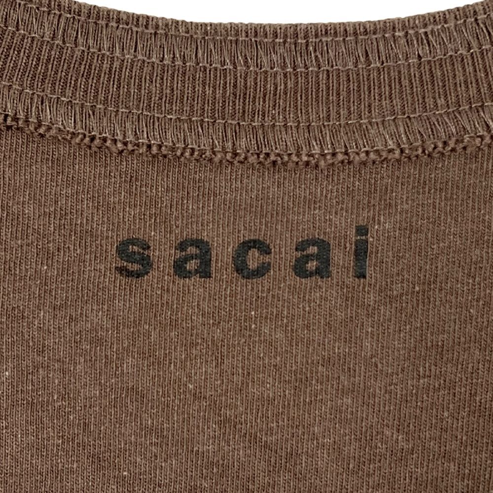 SACAI サカイ 品番 23-0527S フロッキー プリント 半袖Ｔシャツ ブラウン サイズ 4 正規品 / 52728_画像4