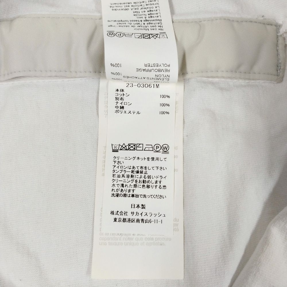SACAI サカイ 品番 23-03061M コットンジャージー 半袖Ｔシャツ ホワイト サイズ 2 正規品 / 52731_画像10