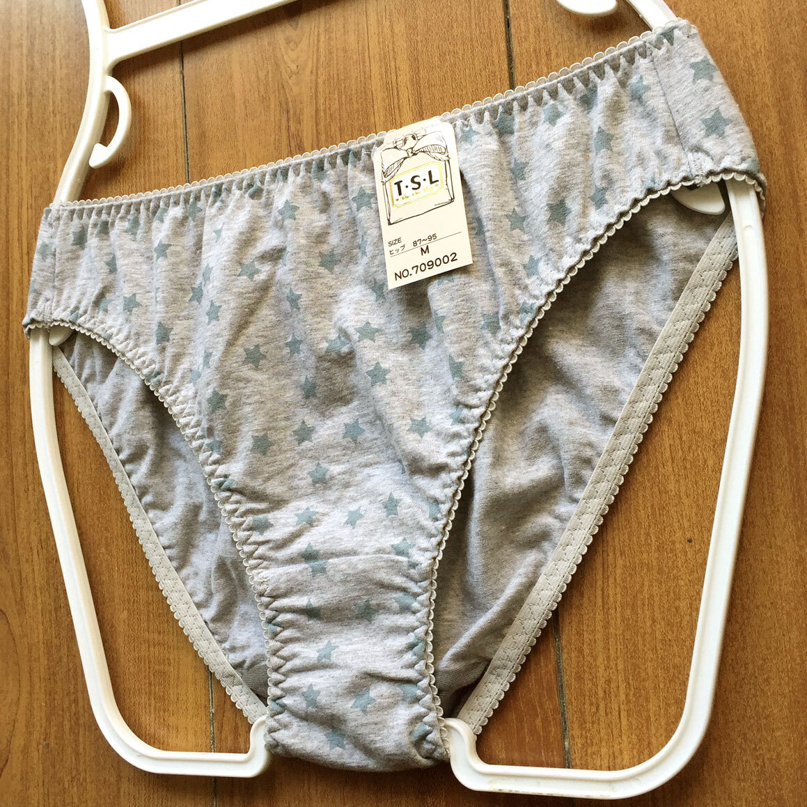 新品・未使用♪【T・S・L】お星さまがいっぱいかわいくキュート!ガーリーなコットンランジェ/グレー/M★パンティ/ショーツ/レディース下着_画像4