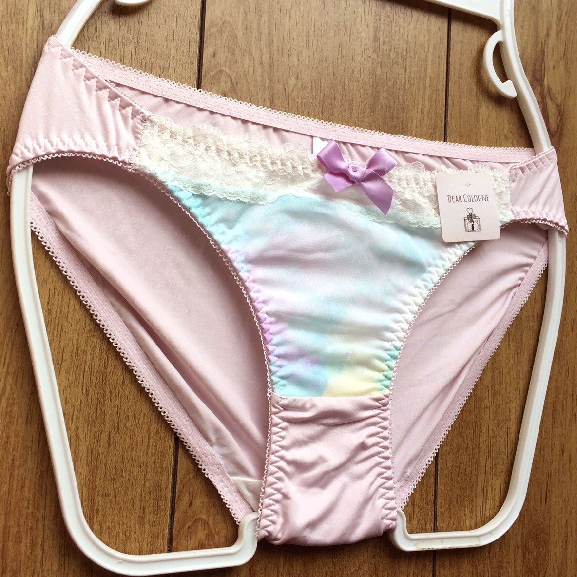 新品・未使用♪【ディアコロン】パステルの水彩っぽいお花模様♪おしゃれでキュートな推し/パープル/L★パンティ/ショーツ/レディース下着_画像6