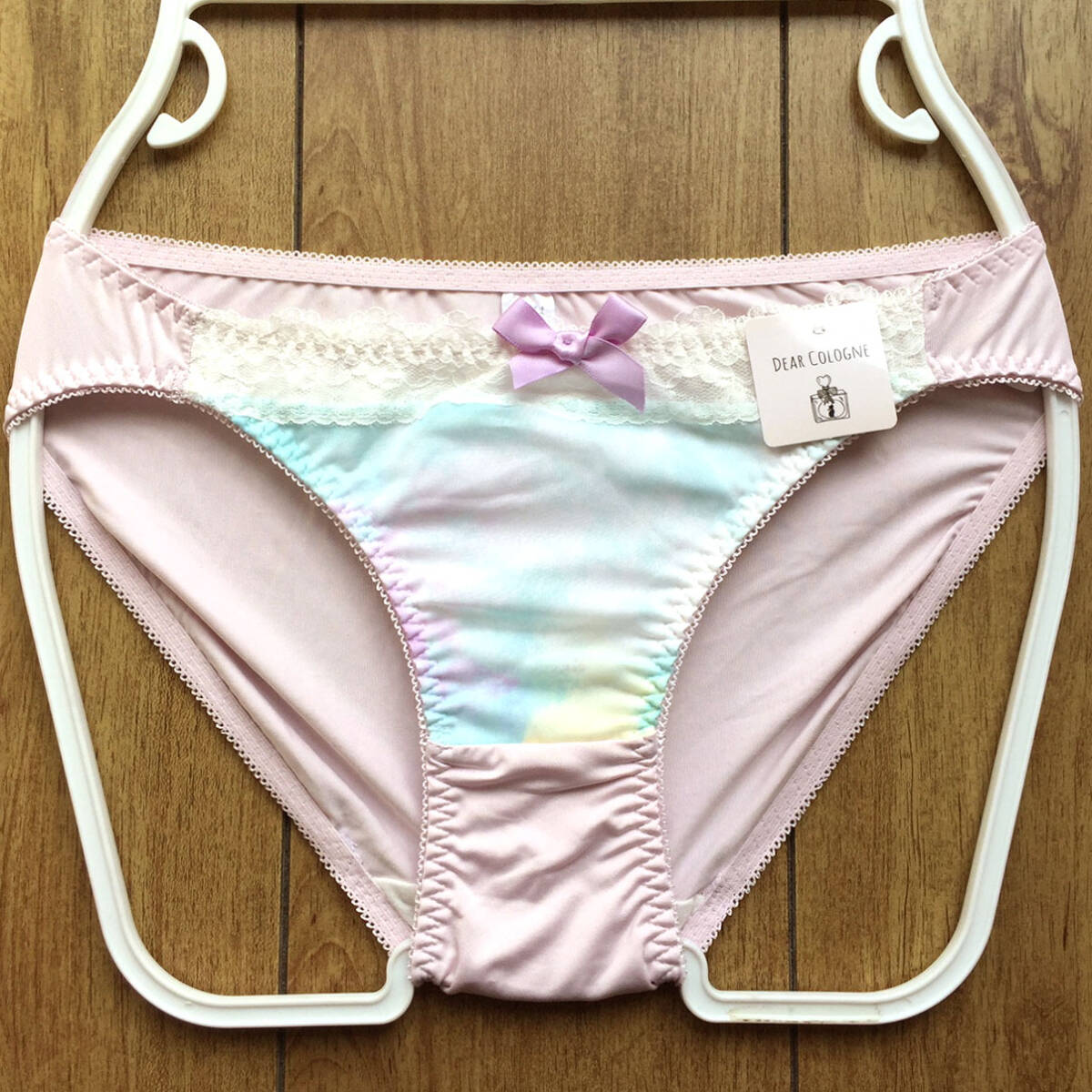 新品・未使用♪【ディアコロン】パステルの水彩っぽいお花模様♪おしゃれでキュートな推し/パープル/L★パンティ/ショーツ/レディース下着_画像1