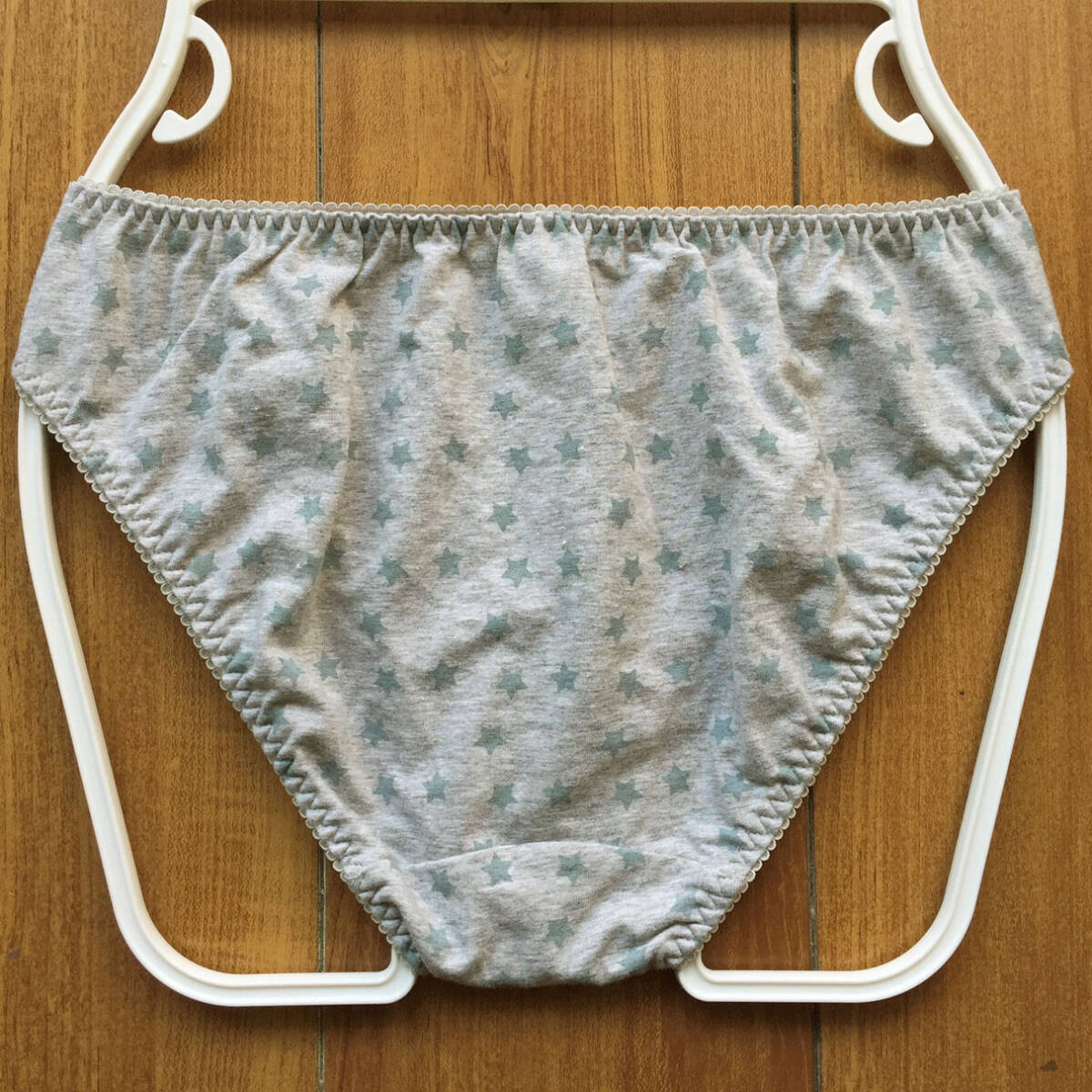 新品・未使用♪【T・S・L】お星さまがいっぱいかわいくキュート!ガーリーなコットンランジェ/グレー/M★パンティ/ショーツ/レディース下着_画像8