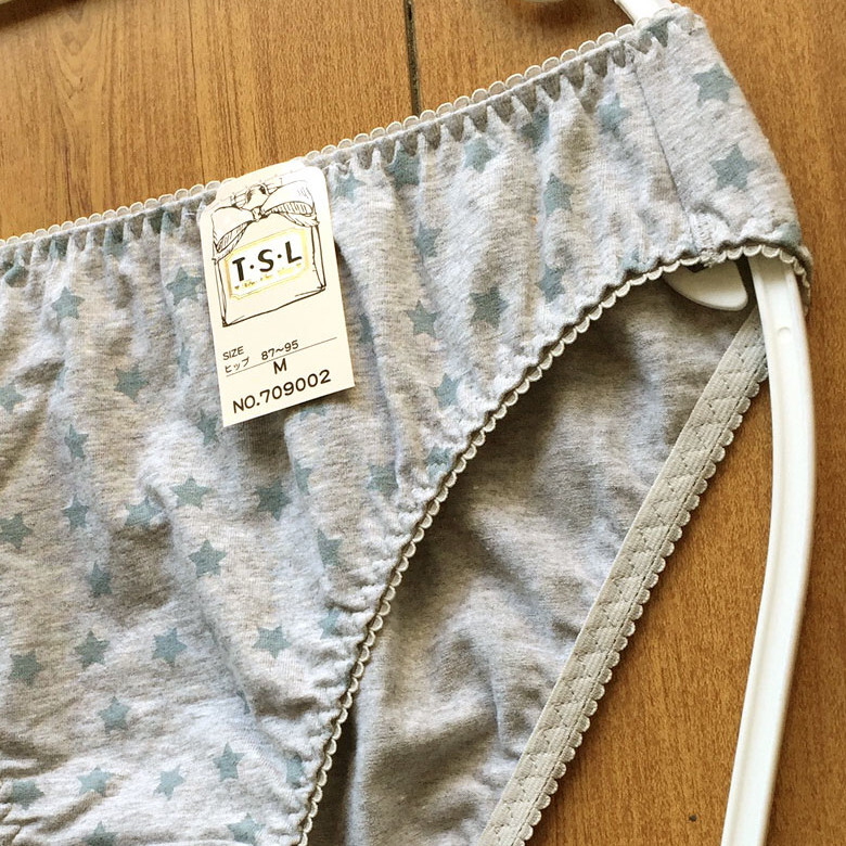 新品・未使用♪【T・S・L】お星さまがいっぱいかわいくキュート!ガーリーなコットンランジェ/グレー/M★パンティ/ショーツ/レディース下着_画像5
