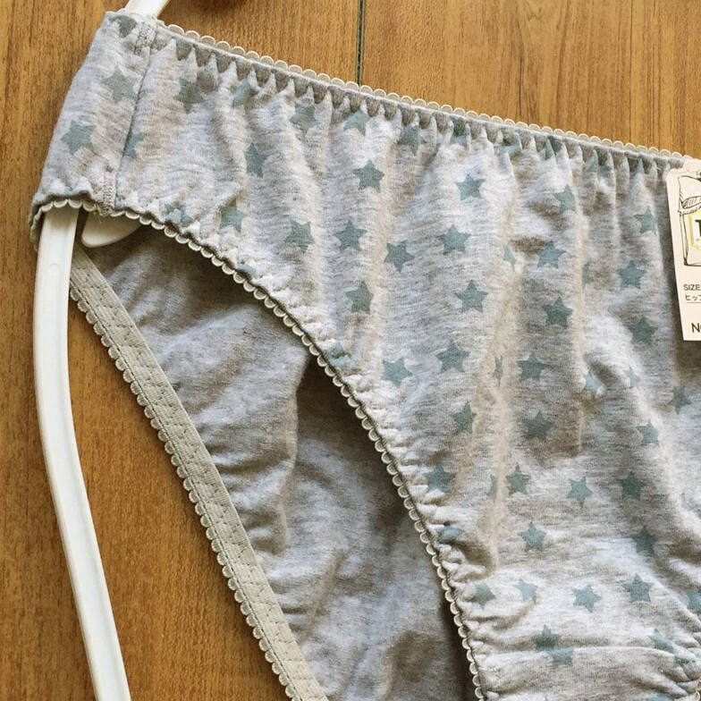 新品・未使用♪【T・S・L】お星さまがいっぱいかわいくキュート!ガーリーなコットンランジェ/グレー/M★パンティ/ショーツ/レディース下着_画像7