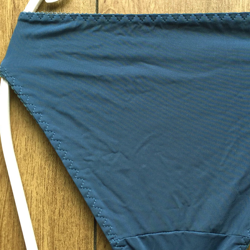 新品・未使用♪【Secret Fruit】肌透け感ある美しいレース♪おしゃれアシンメトリー/ブルーグリーン/M★パンティ/ショーツ/レディース下着_画像9