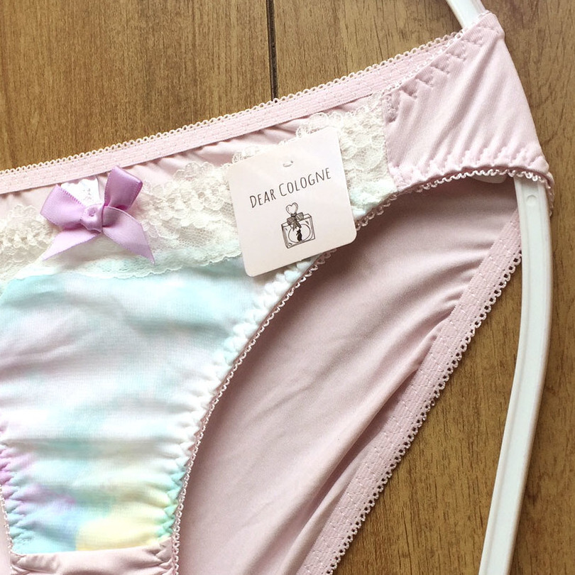 新品・未使用♪【ディアコロン】パステルの水彩っぽいお花模様♪おしゃれでキュートな推し/パープル/L★パンティ/ショーツ/レディース下着_画像5