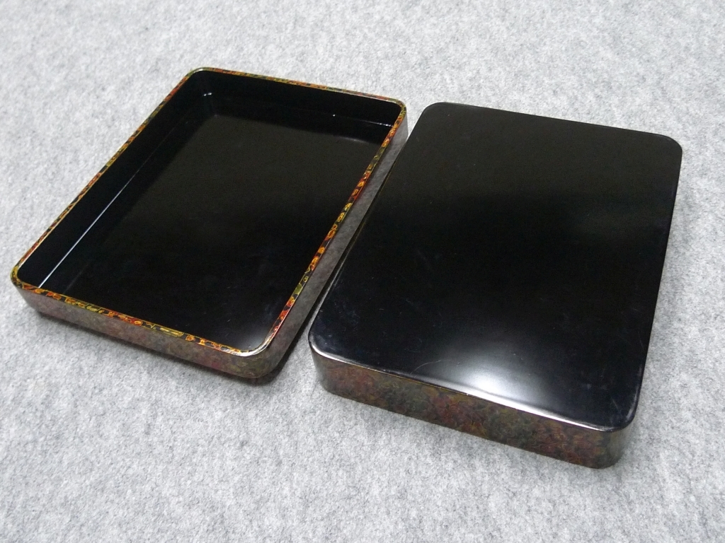 2点セット 津軽塗 伝統工芸 小物入れ 筆入れ 小箱 ペンケース_画像4