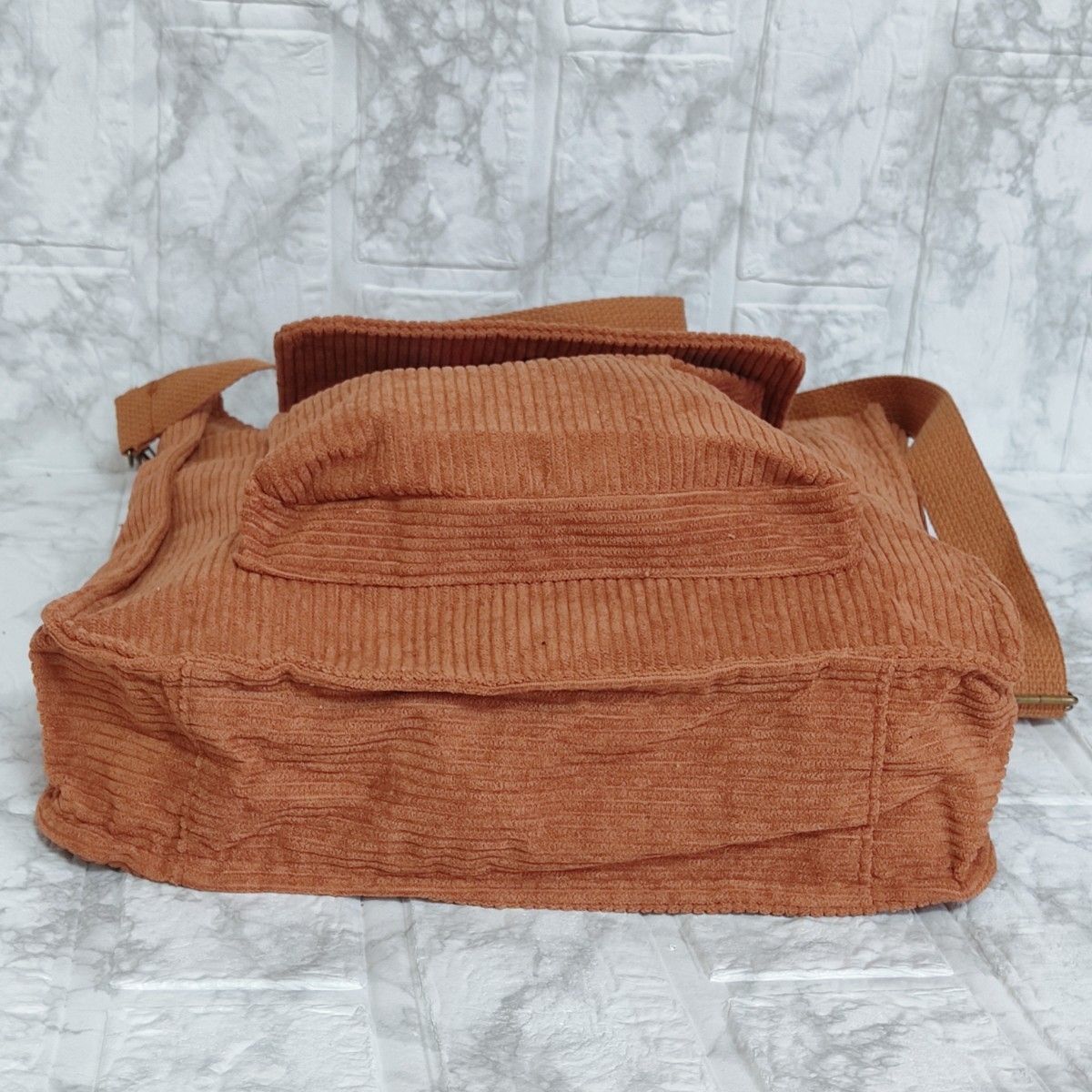 レディース　カジュアルコーデュロイ　2wayショルダーバッグ　トートバッグ　通勤通学　ブラウン_画像9