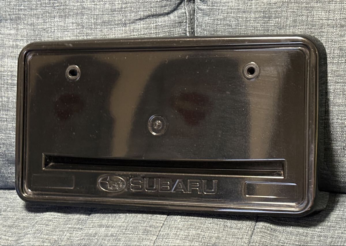 【送料無料】スバル カラードナンバープレートベース 前後セットブラック_画像4