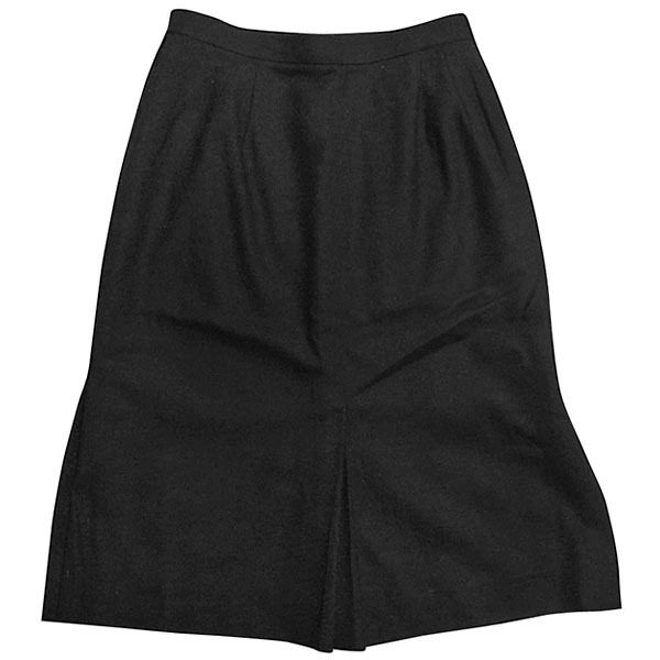 スカート( 難有) 　ひざ下丈 　黒 　ウエスト78 　毛100% 　No.1550 ◆ 定形外郵便　送料無料_画像1