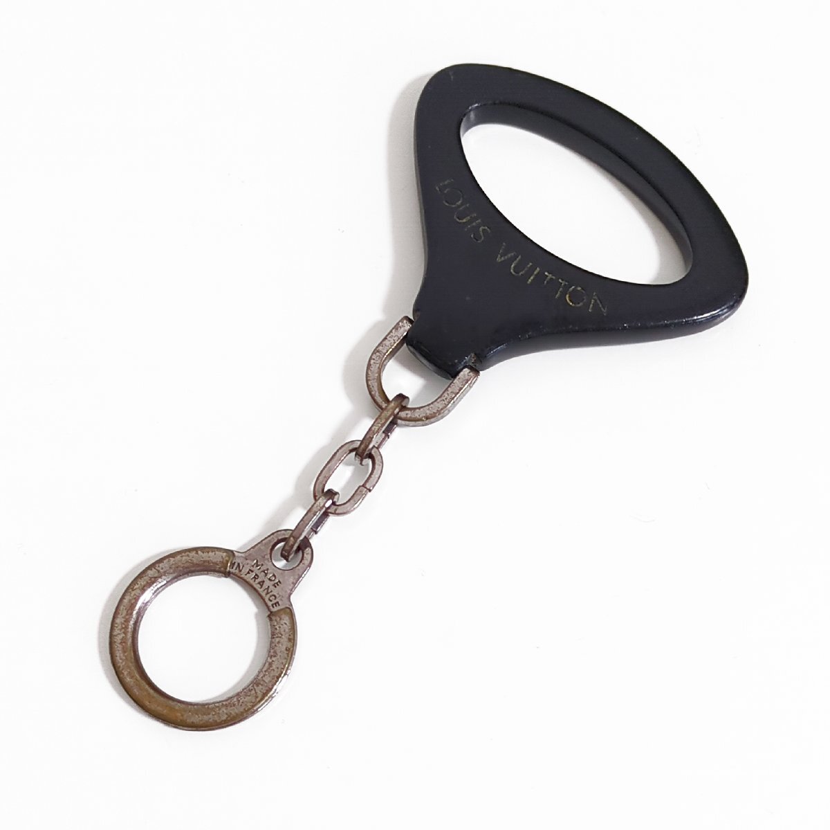 S2705* стоимость доставки 198 иен ~ LOUIS VUITTON Louis Vuitton porutokre epi Z кольцо для ключей брелок для ключа M63832 черный × серебряный цвет 