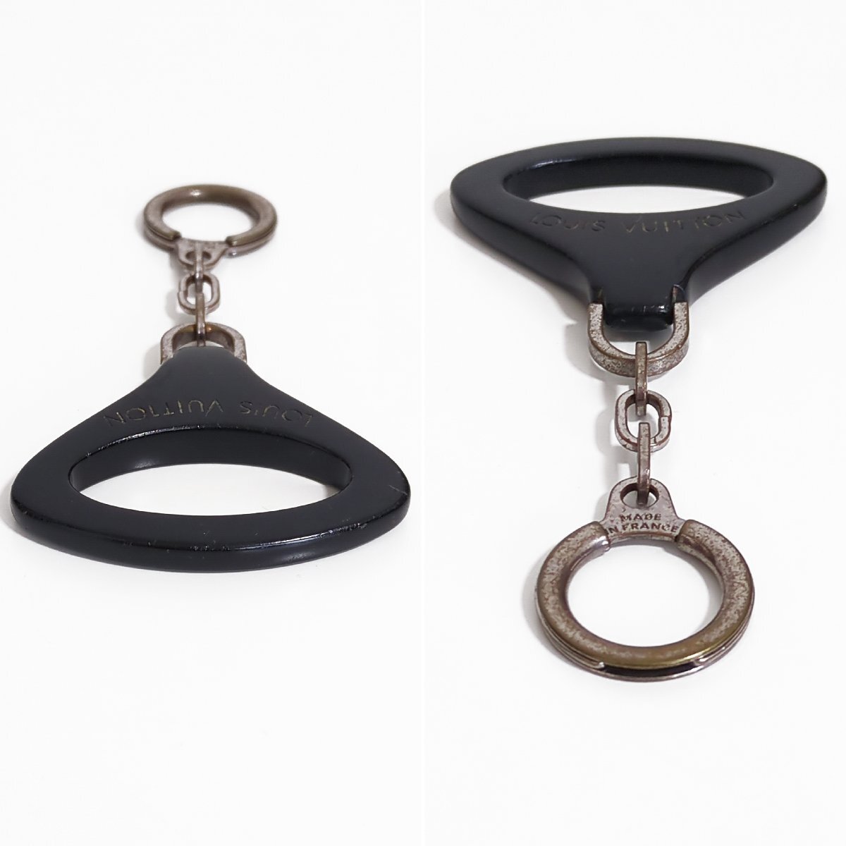 S2705* стоимость доставки 198 иен ~ LOUIS VUITTON Louis Vuitton porutokre epi Z кольцо для ключей брелок для ключа M63832 черный × серебряный цвет 