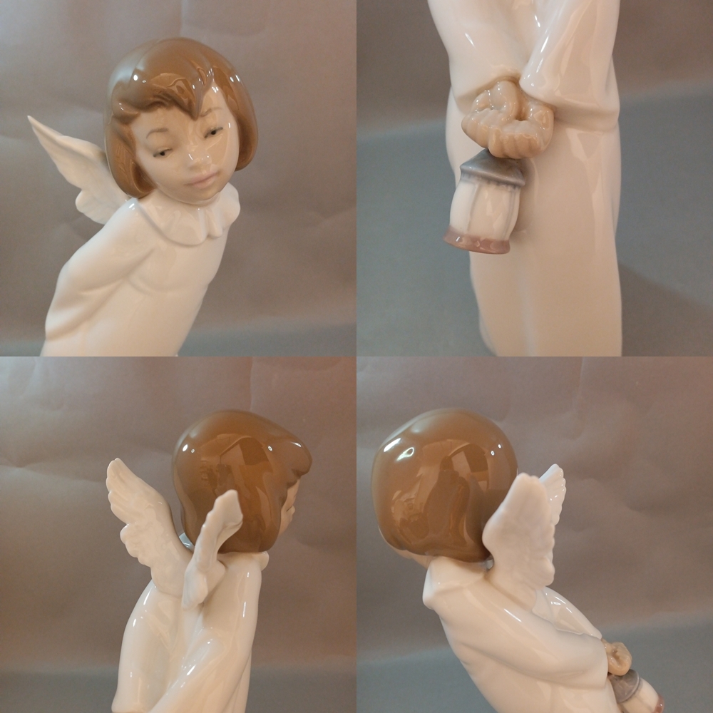 ◆LLADRO リヤドロ 4960 天使の考えごと (わかってきたぞ) 陶器 人形 フィギュリン◆HKAS37338_画像7